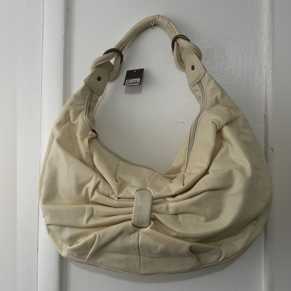 Twenty one Tote Bag Large Capacity leather Handbag Ruched Hobo Bag